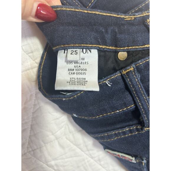 Hudson Jeans Women's Size 25 Nico Midrise Super Skinny Blue Dark Washed Pants - Picture 5 of 7